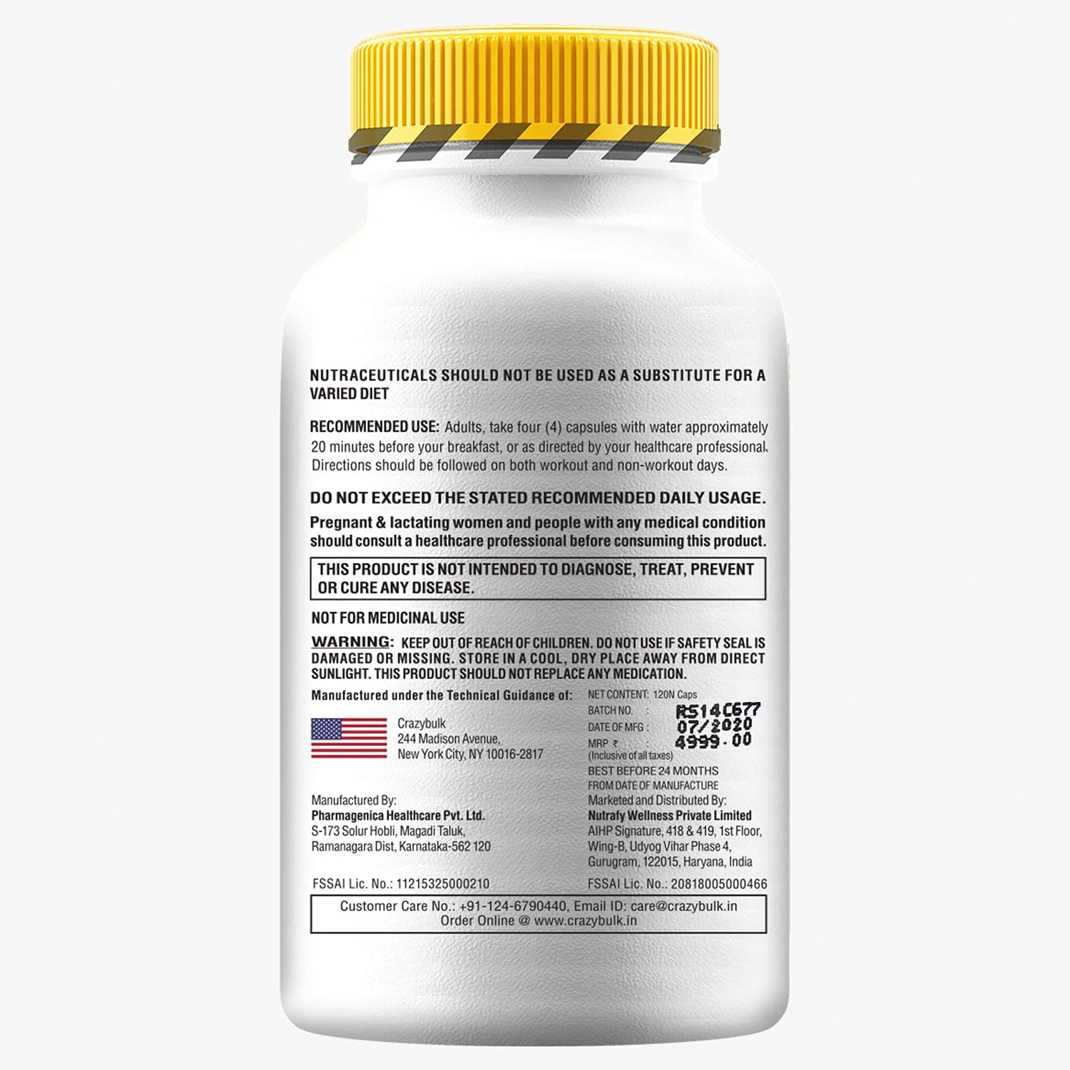 CrazyBulk TESTO-MAX Natural Alternative for Strength & Energy Supplement, (120 Capsules)