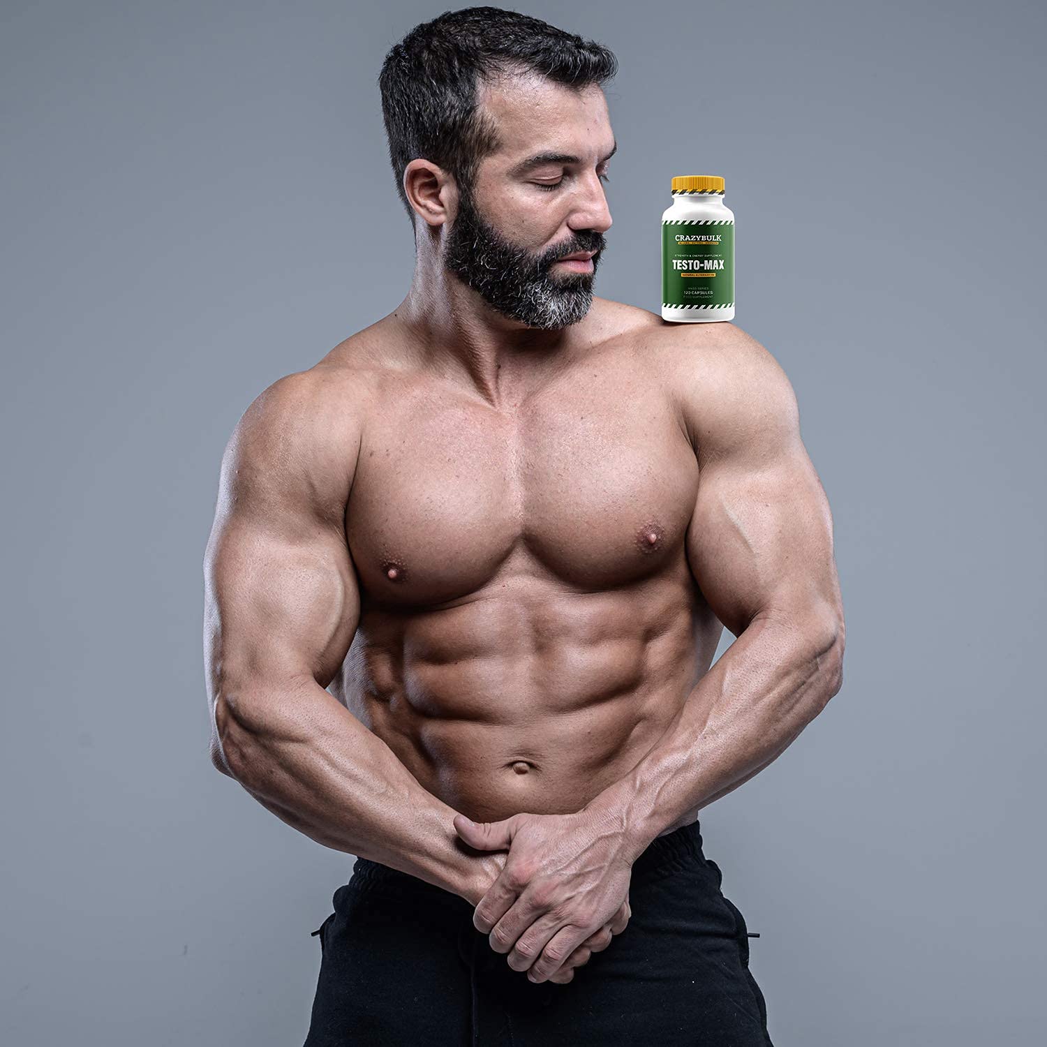 CrazyBulk TESTO-MAX Natural Alternative for Strength & Energy Supplement, (120 Capsules)