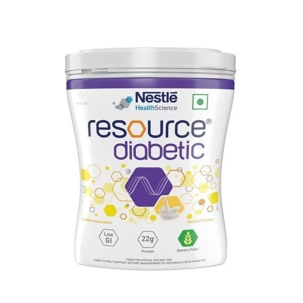 4 X Nestle Resource Diabetic Powder - Vanilla Flavour 400 gm Pet Jar