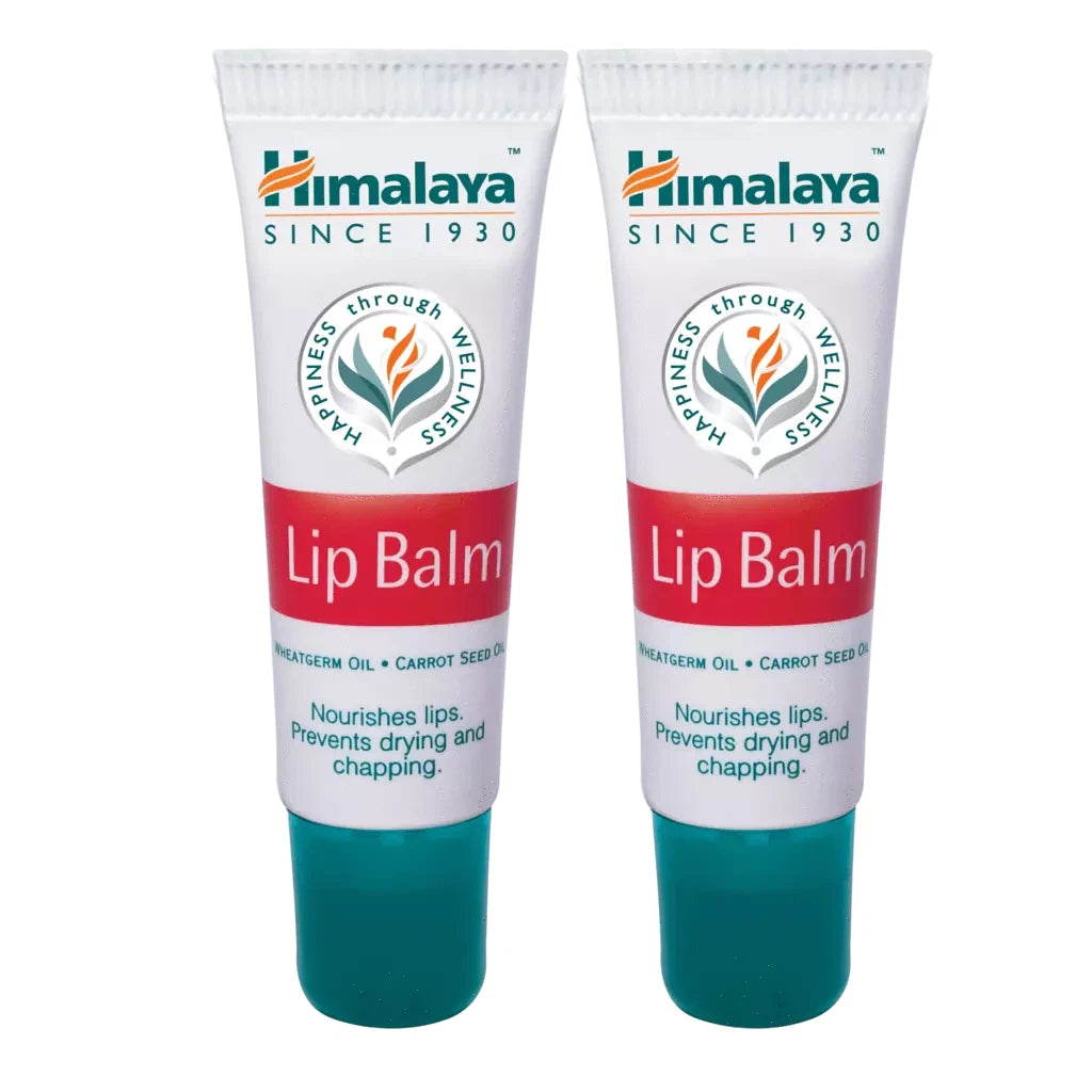 2 X Himalaya Herbal Lip Balm Chapstick Wheatgerm & Carrot Seed Oil 10gm