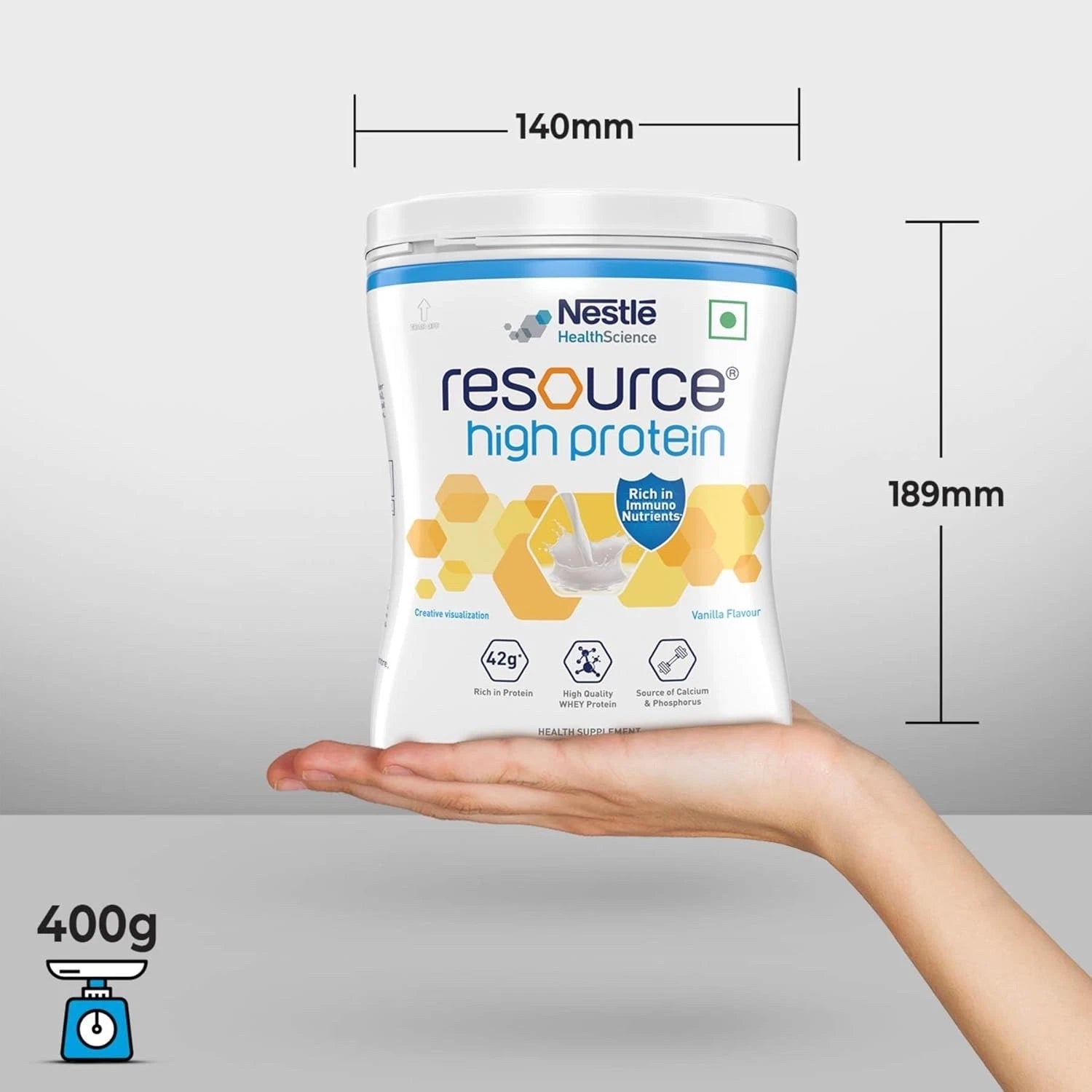 4 X Nestle Health Science, Resource High Protein - 400 g Vanilla Flavour