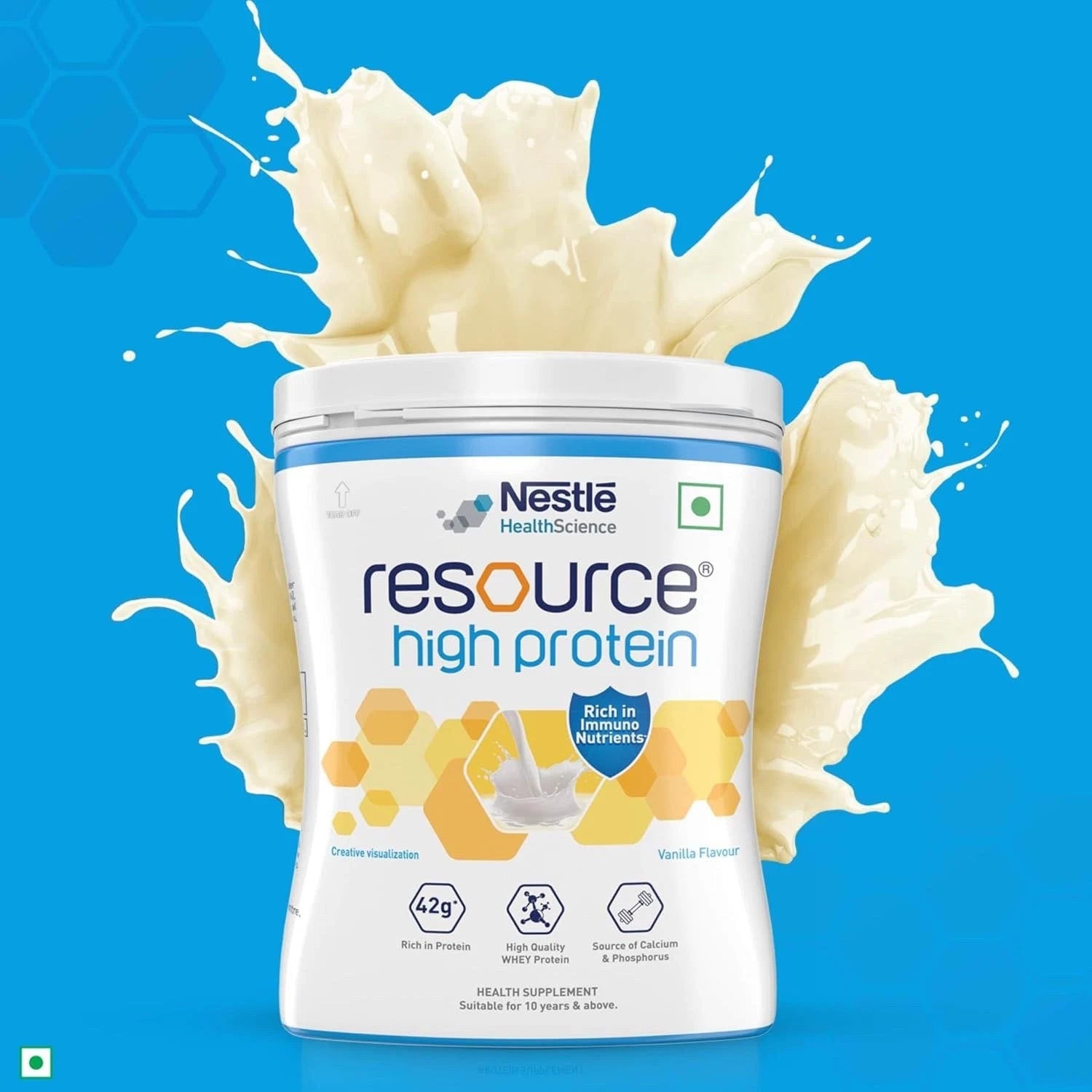 4 X Nestle Health Science, Resource High Protein - 400 g Vanilla Flavour