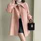 Tcraft Womens Stylish Casual Doll-Neck Wool Coat