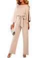 Fall Winter Fashion Batwing Long Sleeve Lace-up Women&