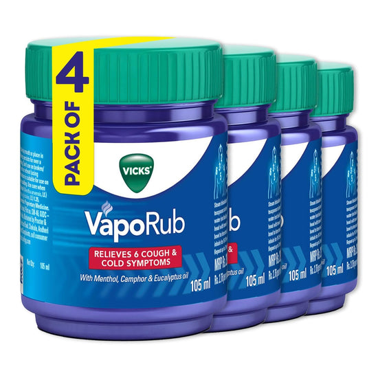 Vicks Vaporub Relief From Cold 105ml (Pack of 4)