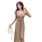 Pure Desire To Twist V-neck Long-sleeve Dress Women&