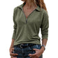 Fabric Lapel Zipper Casual Long Sleeve Women