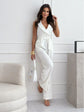 V-neck Sleeveless Jumpsuit With Belt Design Summer Fashion Trousers Women&