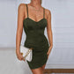 New European And American Sexy Knitted Slim-fit Suspender Dress