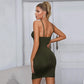 New European And American Sexy Knitted Slim-fit Suspender Dress
