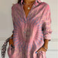 Lapel Long Sleeve Shirt Women&