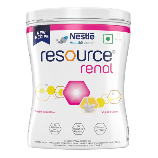 Nestle Health Science, Resource, Renal,Food For Dietary Management, Vanilla Flavour- 400g, Pet Jar.