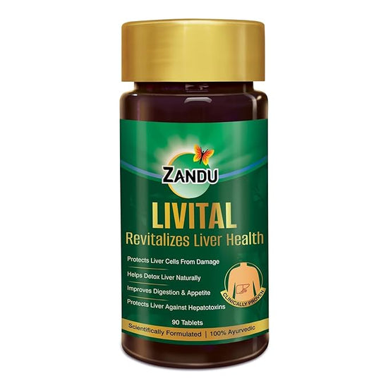 Zandu Livital Liver Tablets – Clinically Proven for Liver Detox & Health Support in 2 Months | 90 Tabs