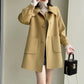 Tcraft Womens Stylish Casual Doll-Neck Wool Coat