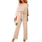 Fall Winter Fashion Batwing Long Sleeve Lace-up Women&