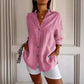 Lapel Long Sleeve Shirt Women&