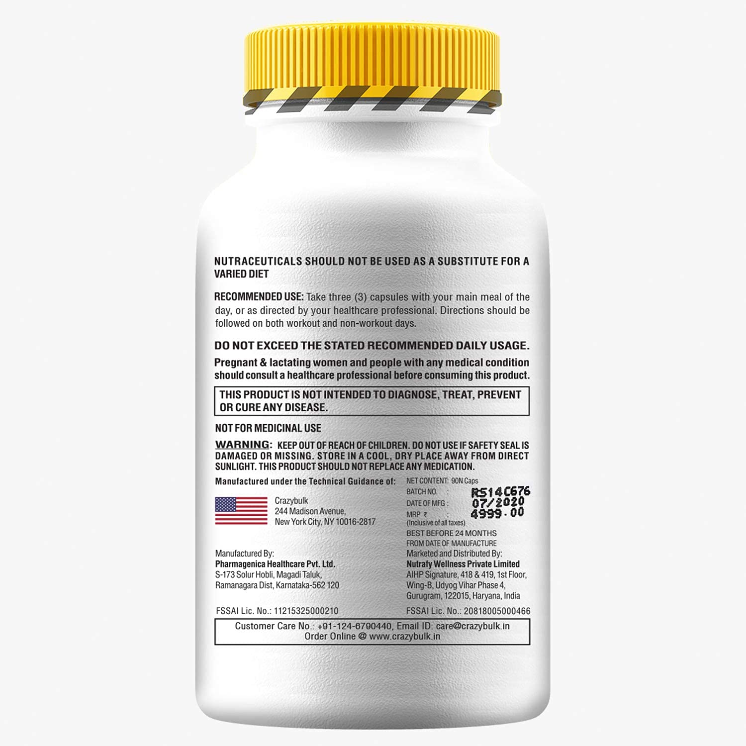 CrazyBulk WINSOL Natural Alternative for Lean Mass & Strength Supplement, FIRST TIME IN INDIA (90 Capsules)