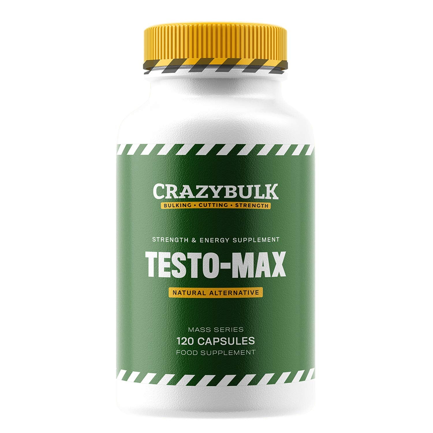 CrazyBulk TESTO-MAX Natural Alternative for Strength & Energy Supplement, (120 Capsules)