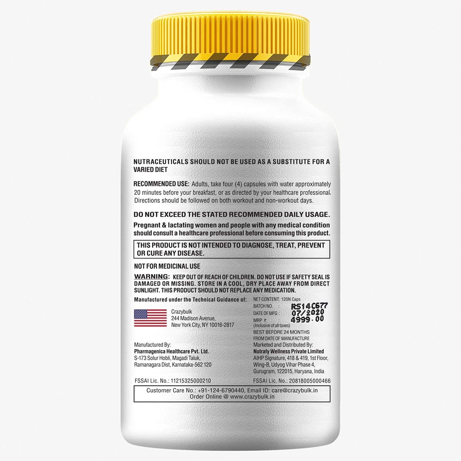 CrazyBulk TESTO-MAX Natural Alternative for Strength & Energy Supplement, (120 Capsules)