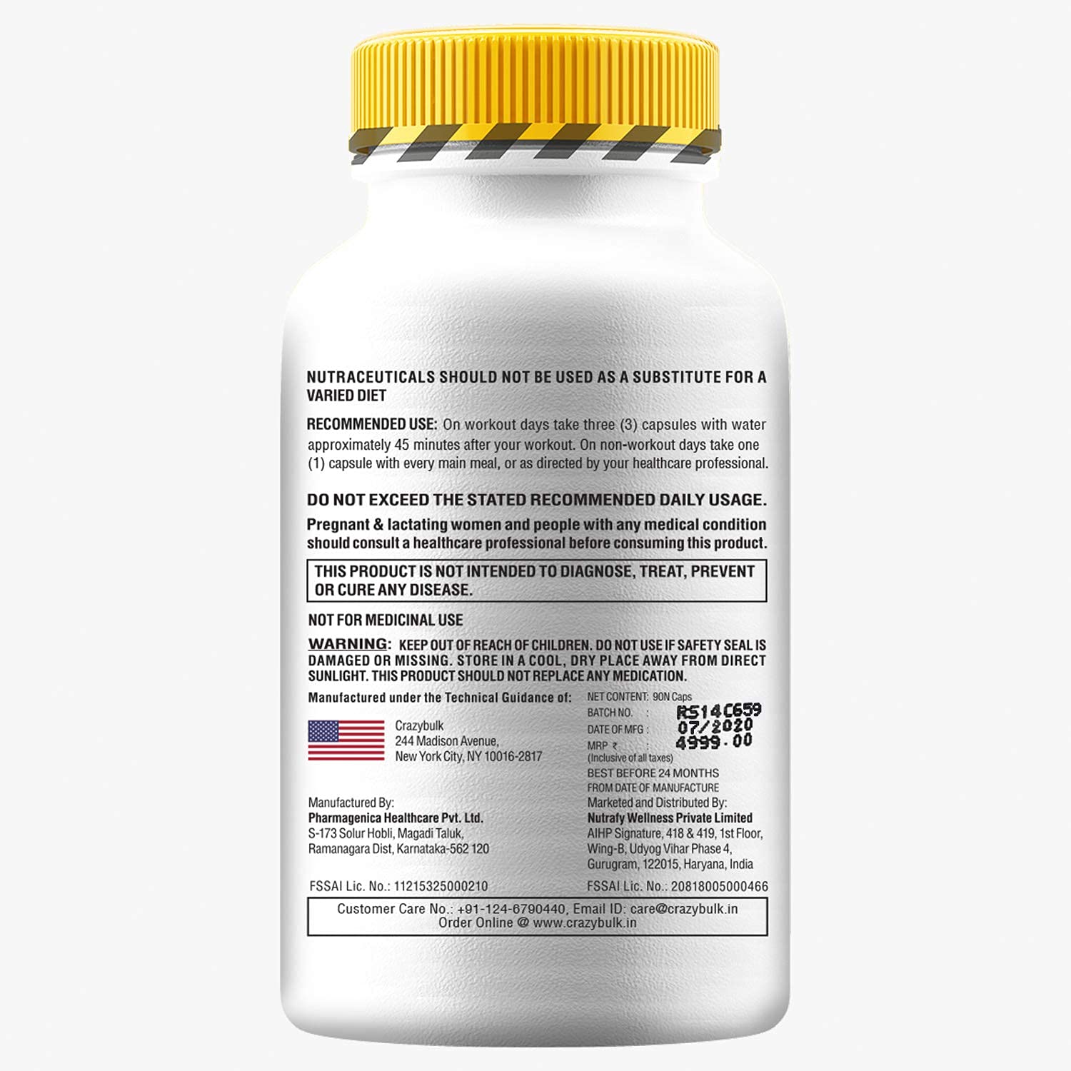 CrazyBulk DECADURO Natural Alternative for Muscle & Strength Supplement, FIRST TIME IN INDIA (90 Capsules)