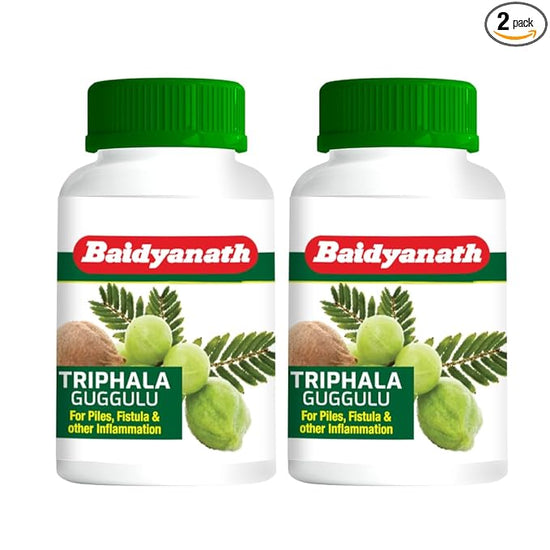 Baidyanath Triphala Guggulu Tablets 80 Tab | Pack of 2