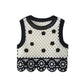 Hollow Knitted Short Inner Knitted Embroidery Sexy Small Sling Vest