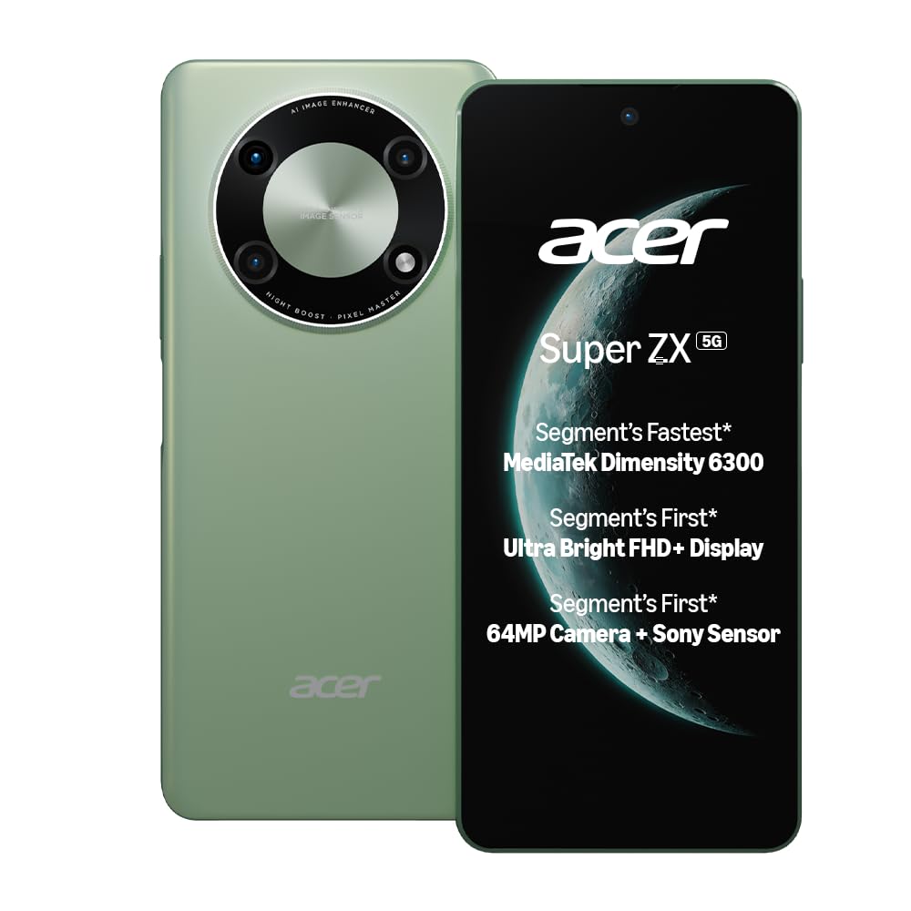 Acer Super ZX 5G unlocked (Cosmic Green, 128 GB)  (8 GB RAM)