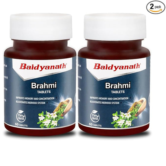 BAIDYANATH AYURVED Brahmi Tablets- 60 Tab (Pack Of 2)