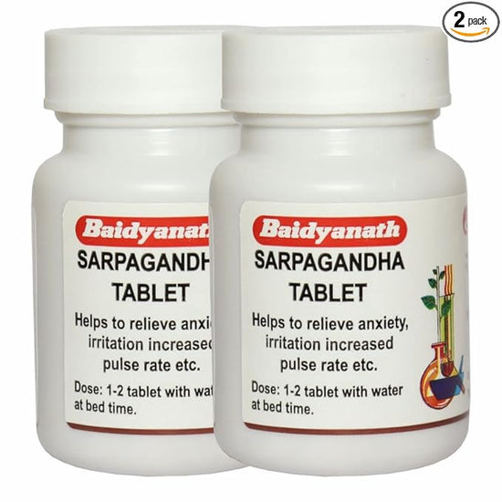 Baidyanath Asli Ayurved Sarpagandha Tablet-50 Tab (Pack Of 2)