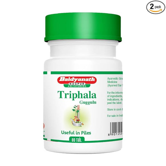 Baidyanath Asli Ayurved Triphala Guggulu 80 Tablets - Pack Of 2