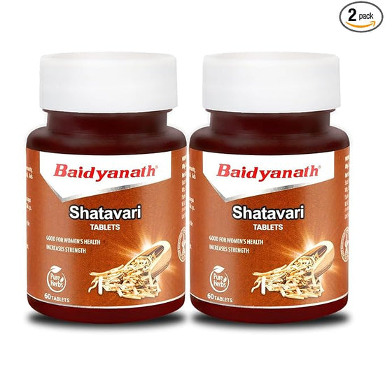 Baidyanath Shatavari Tablets 60 Tabs (250mg / Per Serving) (Pack of 2)