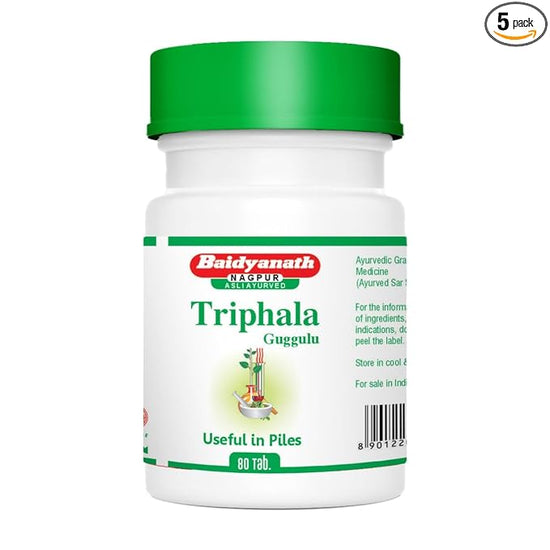 Baidyanath Triphala Guggulu (80 Tablets X 5)