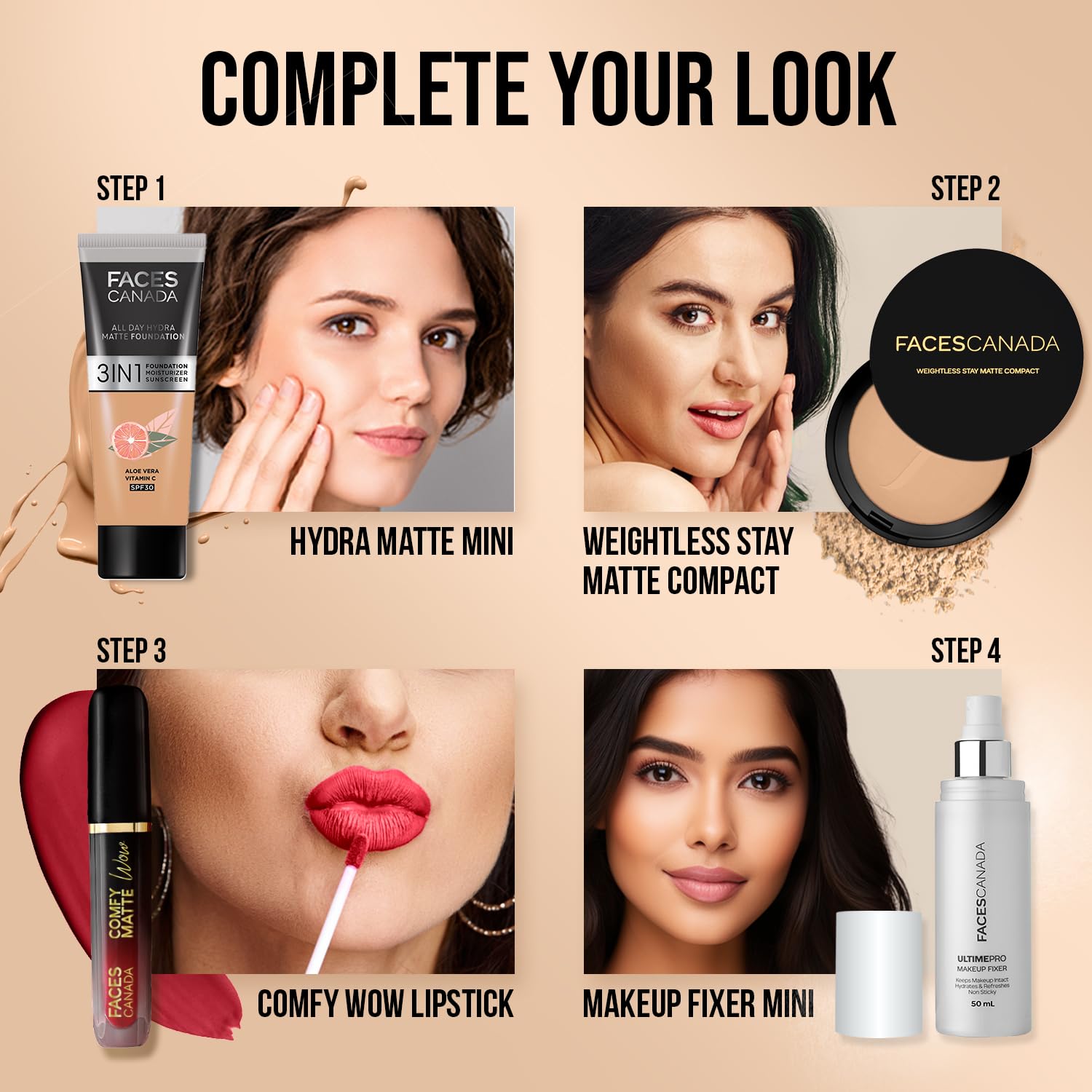 2 X FACES CANADA Weightless Stay Matte Finish Compact Powder (Beige / 9 g)