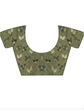Green floral blouse on a white background