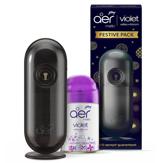 Godrej aer Matic Kit (Machine + 1 Refill) - Automatic Room Fresheners with Flexi Control Spray