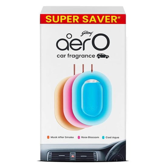2 X Godrej aer O – Hanging Car Air Freshener – Assorted Pack of 3