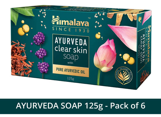 Himalaya Ayurveda Clear Skin Soap, 125 g (Pack of 6)