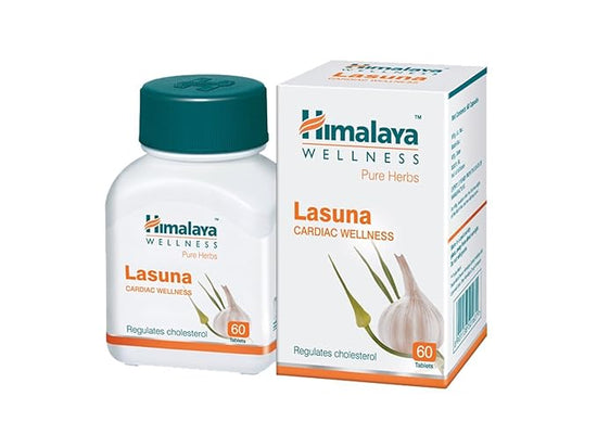 5 X Himalaya Pure Herbs Lasuna Cardiac Wellness Tablets 60 Count