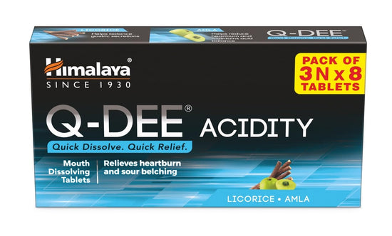 5 X Himalaya Q-DEE (ACIDITY) TABLETS 3NX8&