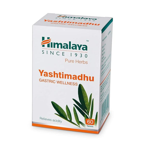 5 X Himalaya Wellness Pure Herbs Yashtimadhu Gastric Wellness - Pack of 60 Tablet