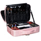 INOVERA Nylon Makeup Organizer Bag – Medium (34 × 23 × 12 cm, Rose Gold)