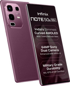 Infinix NOTE 50s 5G+ 45W Charger In the Box & AI unlocked (Mystic Plum, 128 GB)  (6 GB RAM)
