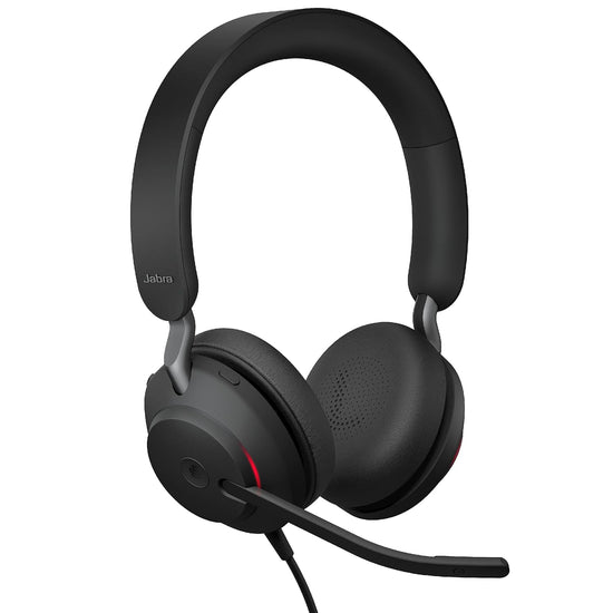 Jabra Evolve2 40 MS Wired On-Ear Headphones (USB-C, Black)