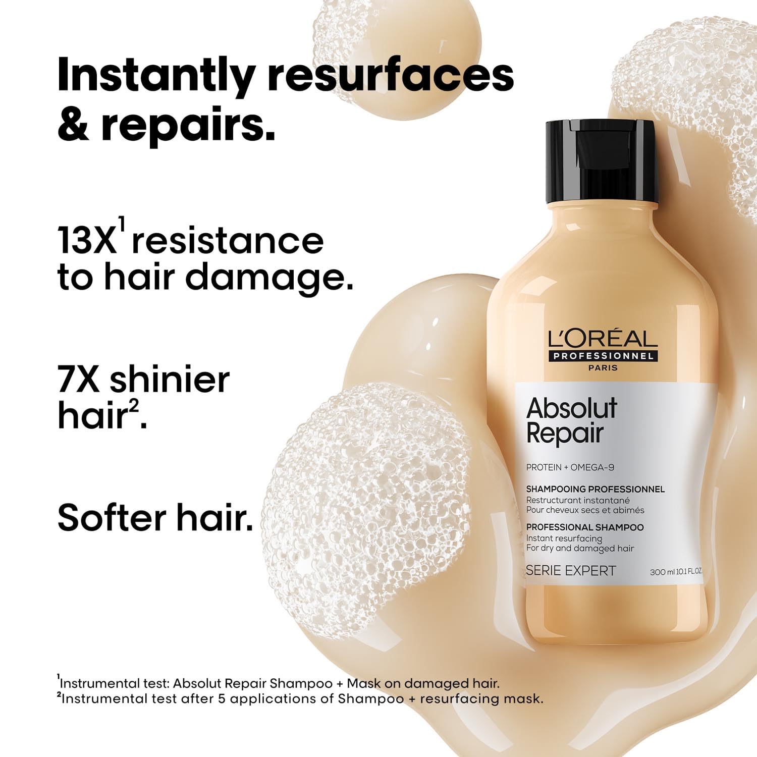 2 X L'Oréal Professionnel Absolut Repair Shampoo (300 ml)