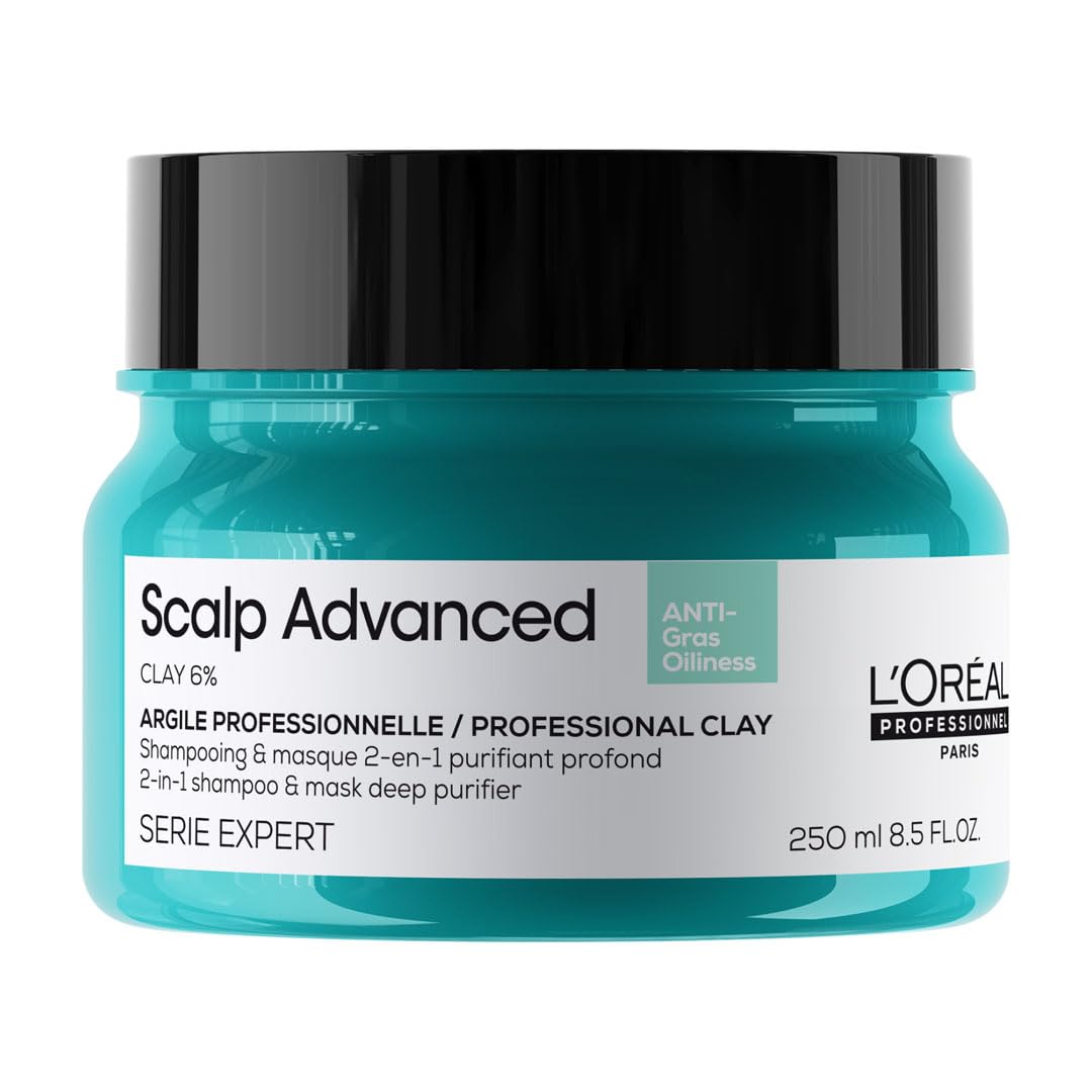 2 X L'Oréal Professionnel Scalp Advanced Anti‑Oiliness 2‑In‑1 Deep Purifier Clay