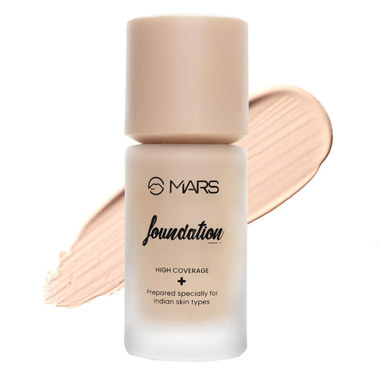 2 X MARS SPF50 PA++++ High Coverage Liquid Foundation (40 ml, Shade-01)