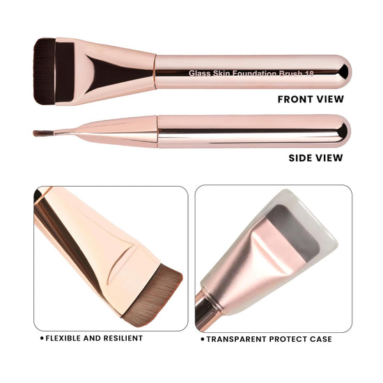 5 X Milagro Beauty Glass Skin Foundation Brush 18