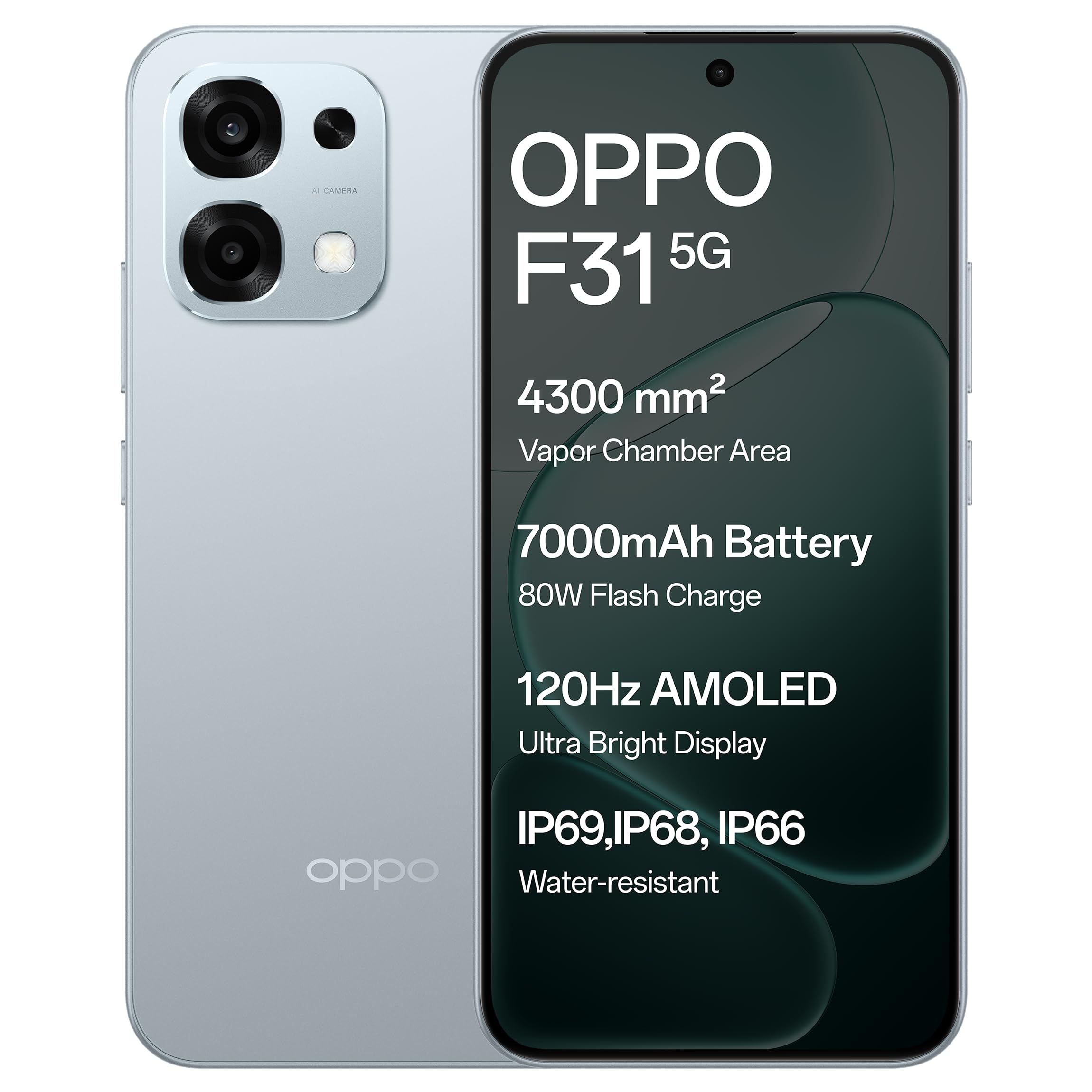 OPPO F31 5G unlocked (Cloud Green, 128 GB)  (8 GB RAM)