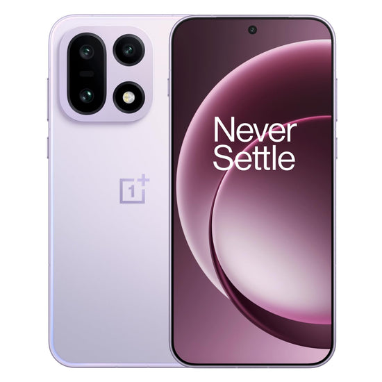 OnePlus smartphone showing front and back on a white background